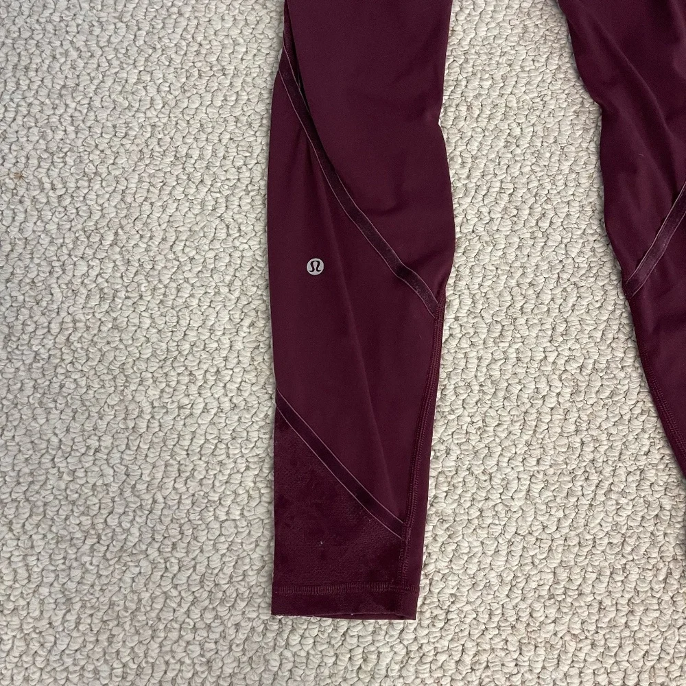 Lululemon Wunder Under High-Rise Tight Flocked 28" in Dark Adobe/Floral - Size 6 - Picture 11 of 14